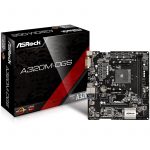 ASROCK Main Board Desktop AM4 A320, 2xDDR4, 1xPCI-E x1, 1xPCI-E x16, DVI-D,  4 SATA3, 1 Ultra M.2 NVMe , 6 USB 3.0 (2 Front, 4 Rear)