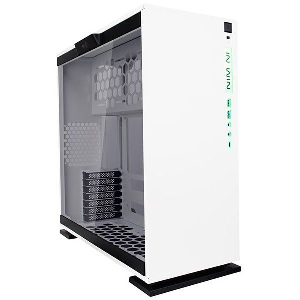 Chassis In Win 303C RGB LED Mid Tower,Tempered Glass, SECC,12″x10.7″ ATX,Micro-ATX,Mini-ITX,USB 3.1 Gen 2 Type-C 2xUSB 3.0,HD Audio,PCI-E X 7,1x120mm Rear Fan/120mm Radiator 3x120mm Top Fan/360mm Radiator 3x120mm Bottom Fan,white