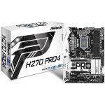 ASROCK H270 (S1151, 4xDDR4, 2xPCIe x16,3xPCIex1,1 PCI, 6xSATA III,2 Ultra M.2 ,GLAN,VGA,DVI,HDMI, USB3.1,USB3.0, 1 Type-C, Header (COM,) 1xPS/2) ATX retail