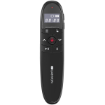 CANYON 2.4Ghz laser wireless presenter, red laser indicator, LCD display timer, Black