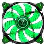COUGAR GREEN LED Fan CF-D12HB-G,120x120x25mm,Speed 1200R.P.M, Air flow 64.37/109.42, Air pressure 1.74, 16.6dB(A),3pin,Cable Length 450mm,HB (Hydraulic-Bearing) type