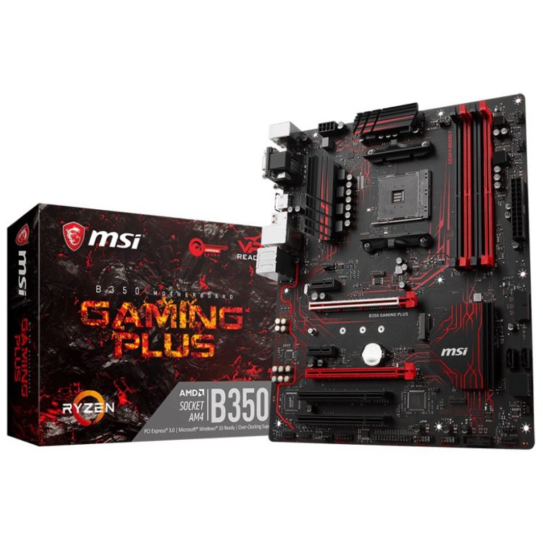 MSI Main Board Desktop B350 (SAM4, 4xDDR4, 2xPCI-Ex16, 2xPCI-Ex1, 2xPCI, USB3.1,USB2.0, 4xSATA III, M.2, Raid, VGA, DVI-D, HDMI, GLAN) ATX Retail