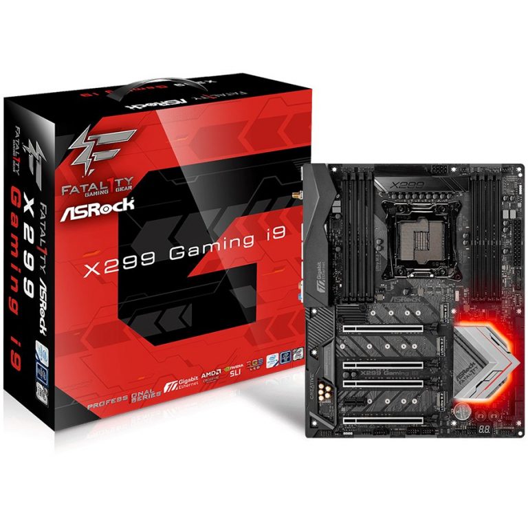 ASROCK Main Board Desktop iX299 (S2066, 8xDDR4, 4xPCIE3.0, 1xPCIx1, SATA III, M.2, Raid, GLAN, USB3.1) ATX retail