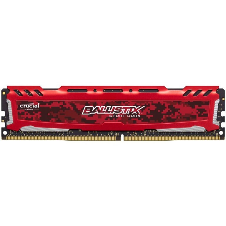 Crucial DRAM 8GB DDR4 2400 MT/s (PC4-19200) CL16 SR x8 Unbuffered DIMM 288pin Ballistix Sport LT DDR 4 UDIMM – Red, EAN: 649528778390