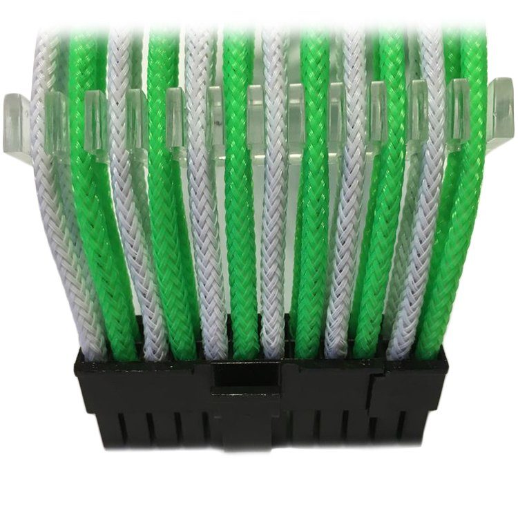 GELID 24pin Power extension cable 30cm individually sleeved Green/White