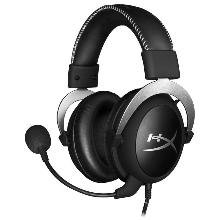 Kingston HyperX Gaming Headset, Cloud Pro, silver, 53mm drivers, 3.5mm jack, noise-cancellation microphone, aluminium frame, Headset cable 1.3m + PC extension cable 2m,  TeamSpeak™ and Discord certified, EAN: 740617264210