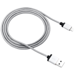 CANYON Charge & Sync MFI braided cable with metalic shell, USB to lightning, certified by Apple, 1m, 0.28mm, Dark gray