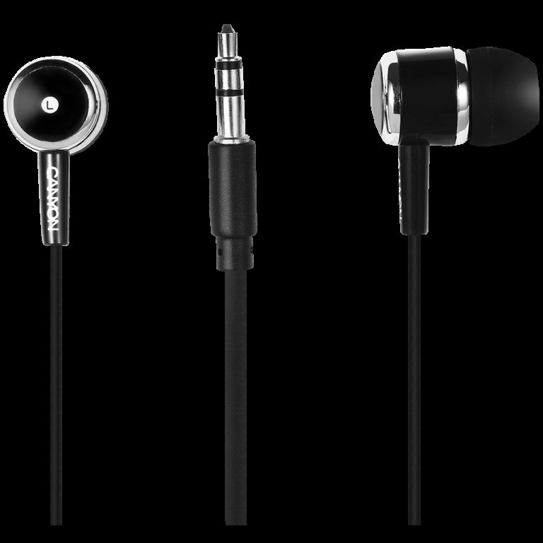 CANYON Stereo earphones with microphone, Black