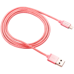 CANYON Charge & Sync MFI braided cable with metalic shell, USB to lightning, certified by Apple, 1m, 0.28mm, Rose-golden