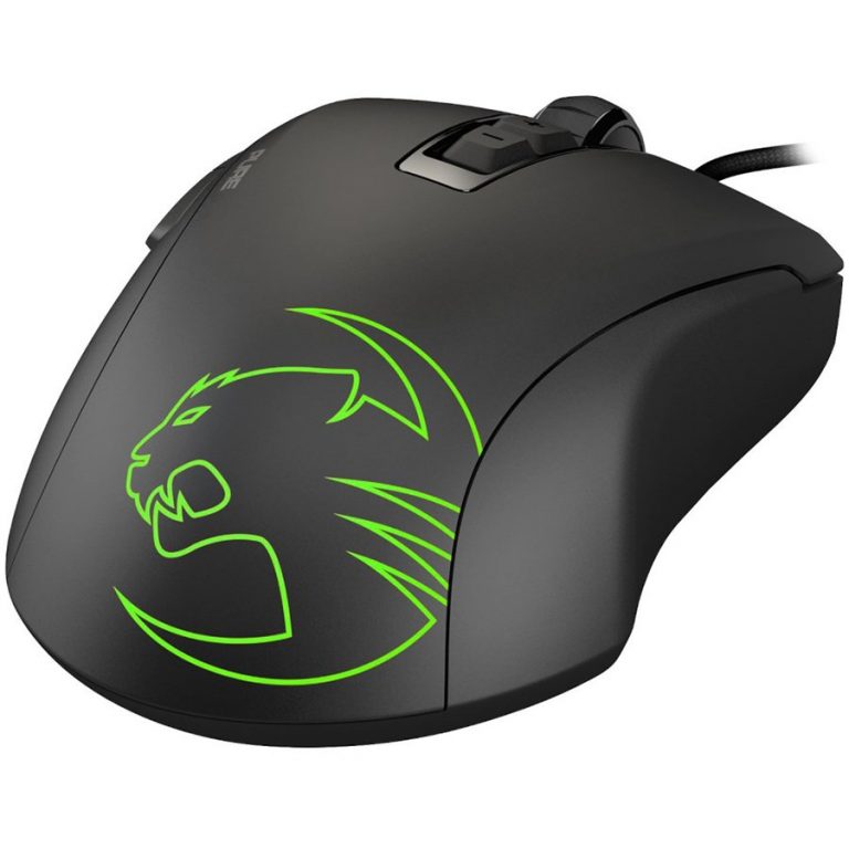 ROCCAT Kone Pure – Optical Owl-Eye Core,Performance RGB Gaming Mouse,optical sensor with 12000dpi,1000Hz polling rate/1ms/50G acceleration,250ips maximum speed,ARM Cortex-M0 50MHz,512kB onboard memory,Easy-Shift[+] technology