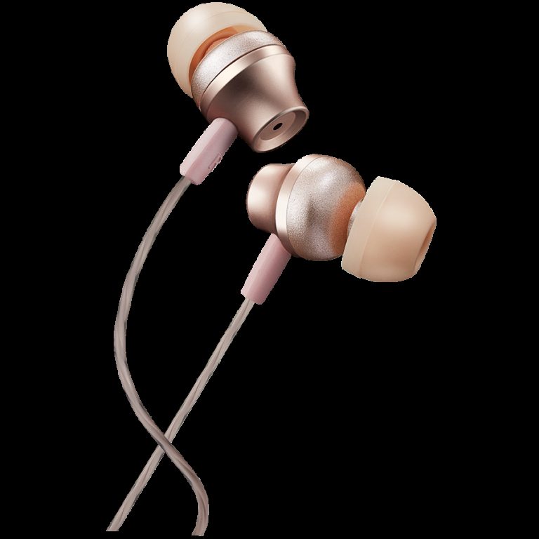 CANYON Stereo earphones with microphone, metallic shell, 1.2M, rose