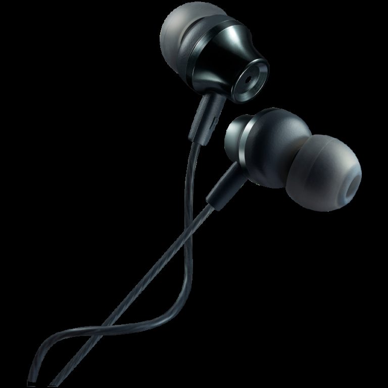 CANYON Stereo earphones with microphone, metallic shell, 1.2M, dark gray