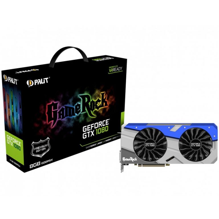 VC Palit nVidia GTX1080 GameRock Premium 8GB GDDR5X, 256bit, Dual DVI, HDMI, DP part# NEB1080H15P2G