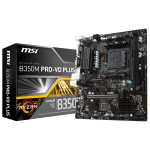 MSI Main Board Desktop B350 (SAM4, 2xDDR4, PCI-Ex16, 2xPCI-Ex1, USB3.1, USB2.0, 4xSATA III, M.2, Raid, VGA, DVI-D, GLAN) mATX Retail