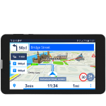 Prestigio GeoVision Tour 3 (7.0″, IPS, 1280х720, Android 7.0, CPU Cortex A7 DC 1.3 GHz, 1 GB RAM, 8 GB internal, 0.3+2.0MP, FM, 3G, WiFi, BT, SIM card slot, 2800 mAh, Black, Plastic, Sygic navigation software, preinstalled maps: Bulgaria)