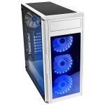 Chassis ALPHA PRIME A15 TTW Tower, ATX, 7 slots, 1 x 5.25″, 2 X 3.5″ H.D.,2 X 2.5″ H.D, 2 x AUDIO / 2 x USB3.0, PSU Optional,3 X 120mm RGB LED fan, 1 x 1200mm black fan, White