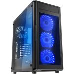 Chassis ALPHA PRIME A15 TTB Tower, ATX, 7 slots, 1 x 5.25″, 2 X 3.5″ H.D.,2 X 2.5″ H.D, 2 x AUDIO / 2 x USB3.0, PSU Optional,3 X 120mm RGB LED fan, 1 x 120mm black fan , Black