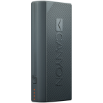 CANYON Power bank 4400mAh (Color: White), built-in Lithium-ion battery, output 5V2A, input auto-adjust 5V1A-2A, Dark Gray