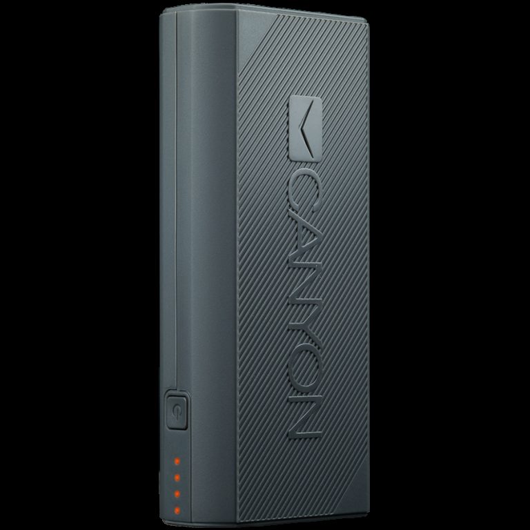 CANYON Power bank 4400mAh (Color: White), built-in Lithium-ion battery, output 5V2A, input auto-adjust 5V1A-2A, Dark Gray