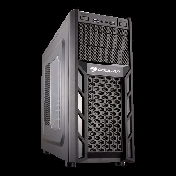 Chassis COUGAR SOLUTION 2, Middle Tower, Micro ATX/ATX, Dimension 195(W)x430(H)x480(D) mm, Max. Graphic cards length-310 mm, Max
