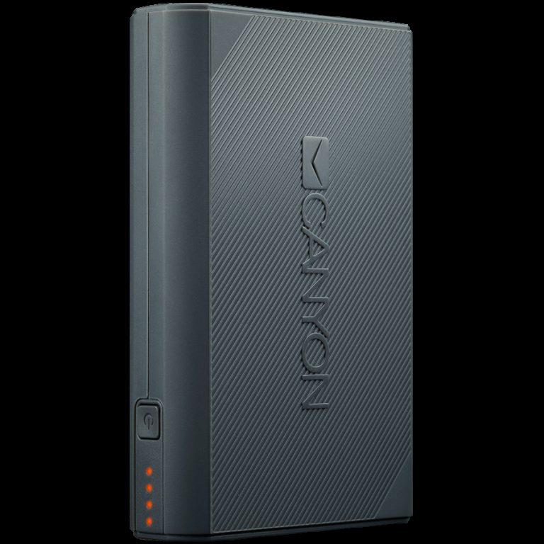 CANYON Power bank 7800mAh built-in Lithium-ion battery, 2 USB port max output 5V2A, input 5V2A. Dark Gray