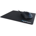 ROCCAT Lua Tri-Button Mouse + Kanga Cloth Mousepad (Mini) Gaming Bundle; Mouse: 2000dpi optical Sensor; 60ips maximum speed; 1000Hz polling rate; 2D scroll wheel; 20G acceleration