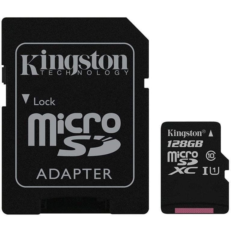 Kingston 128GB microSDXC Canvas Select Class 10 UHS-I 80MB/s Read Card + SD Adapter
