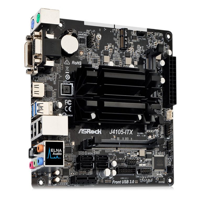 ASROCK Main Board Desktop (J4105 2.5GHz, DDR4 2x SO DIMM, 1xPCI 2.0×1,M.2,HDMI,DVI,VGA, 8ch, GLan,SATAIII,COM, ) Mini