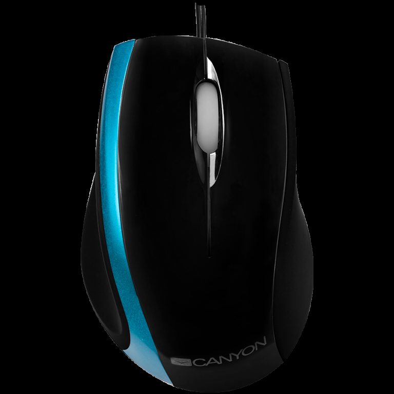 Input Devices – Mouse Box CANYON CNR-MSO01N (Cable, Optical 800dpi,3 btn,USB), Black/Blue