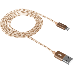 CANYON Lightning USB Cable for Apple, braided, metallic shell, 1M, Gold