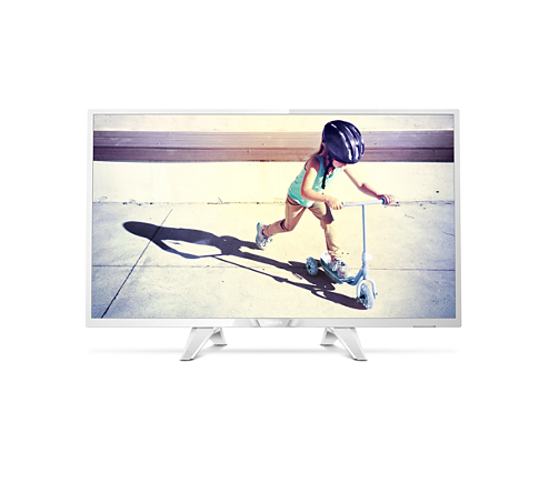 Philips 32″ HD TV, New model 2017, DVB-T2/C/S2, White, Digital Crystal Clear, 200 PPI, Micro Dimming, Superior Sound, 16W