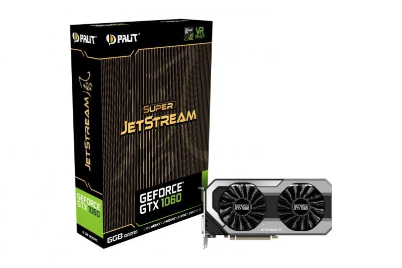 VC Palit nVidia GTX1060 Super Jetstream 6GB GDDR5, 192bit, DVI, HDMI, DPx3 part# NE51060S15J9J