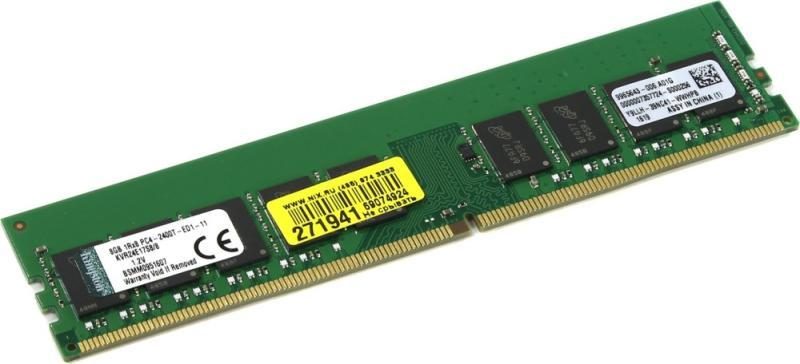 Kingston  8GB 2400MHz DDR4 ECC CL17 DIMM 1Rx8, EAN: ‘740617258899