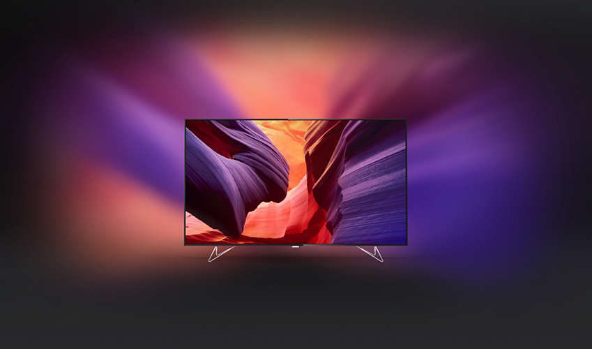 Philips 65″ Philips AmbiLux 4K UHD Razor Slim телевизор с Android TV™ с проектиране Ambilight и Pixel Precise Ultra HD