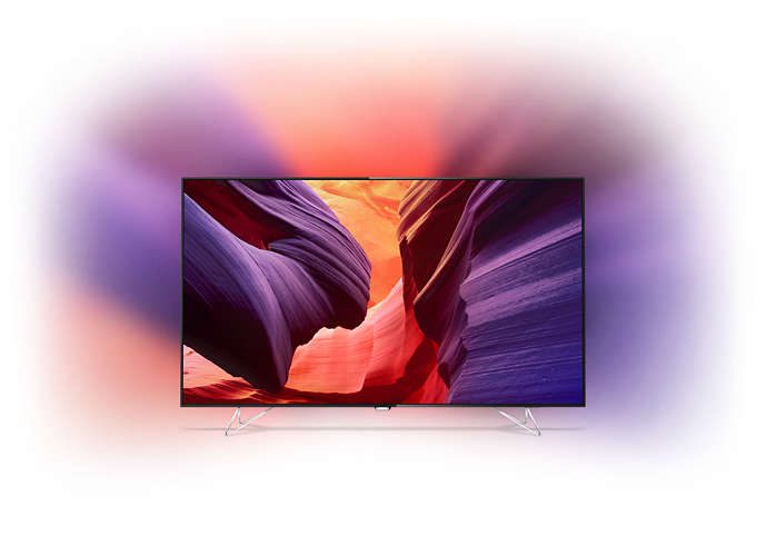 Philips 65″ Philips AmbiLux 4K UHD Razor Slim телевизор с Android TV™ с проектиране Ambilight и P