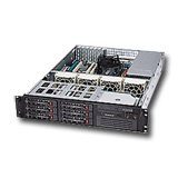 Supermicro Server Chassis CSE-822T-400LPB, 2U, MB EATX 12×13, 6×3.5 Hot-swap SAS/SATA backplane, 1×5.25 External bays, 1xSlim DVD Optional, 7xLP slots, 400W PS, 4xFan, Rails, Black