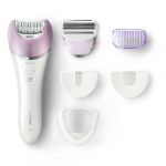 Philips Епилатор за използване на мокро и сухо Satinelle Advanced, За краката, тялото и лицето, Керамични дискове за фини косъмчета, S-образна форма на дръжката, + 5 приставки