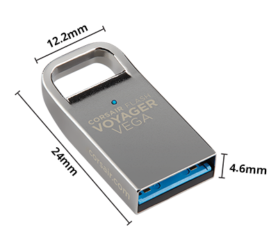 Флаш памет Corsair Voyager Vega USB 3.0 32GB, Ultra-Compact Low Profile USB Flash Drive, Zinc Alloy Housing, Plug and P