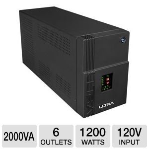 UPS 2000VA/1200W, 2 x battry 12V/9Ah, 4 x shoko input, LCD Display