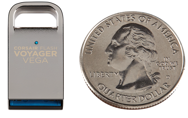 Флаш памет Corsair Voyager Vega USB 3.0 32GB, Ultra-Compact Low Profile USB Flash Drive, Zinc Alloy Housing, Plug and P