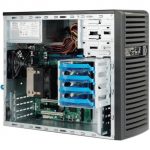 Шаси SUPERMICRO CSE-731D-300B Mini Tower,  Micro ATX, 4 slots, 2xUSB2.0, audio, Steel, Четец за флаш карти, PSU installed 1 x 300W, Черен