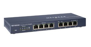 Суич Netgear FS108PEU, 8 x 10/100 ProSafe Switch, external power supply, 4 x PoE (Up to 53W)