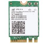 Intel Dual Band Wireless-AC 3160, 1×1 AC + BT, M.2