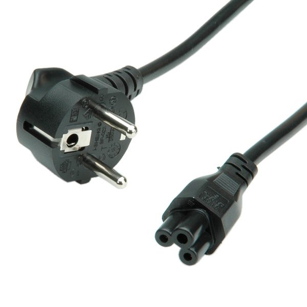 Power Cable, Standard, 1.8 m, Black, VDE, 10A, 250V