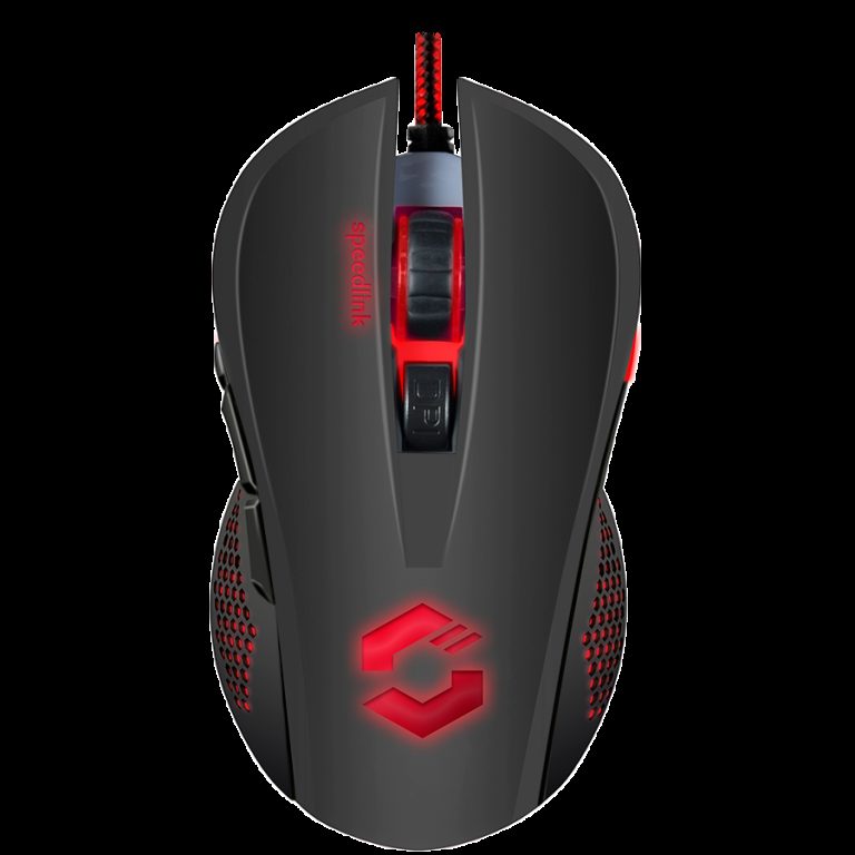 Speedlink TORN Gaming Mouse,5-button plus 2 special buttons for right and left handers, dpi switch and rapid-fire button,4 dpi levels: 1200 (default)/1600/2400/3200 dpi, Cable: 1.4m,black-black