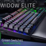 Razer BlackWidow Elite (Green Switch) – US Layout,gaming keyboard,Mechanical Switches,80 million keystroke lifespan,Razer Chroma,Multi-function Digital Dial,1000 Hz Ultrapolling,Military grade metal top construction