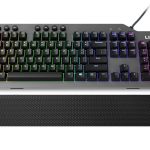 Lenovo Legion K500 RGB Mechanical Gaming Keyboard(16.8M Colors RGB per key, dedicated Game Mode key, 50M click, Red Mechanical Switch, 100% anti-ghosting, Palm Rest, 1.8m Braided cable, USB, US layout) Black + Iron Grey