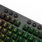 Lenovo Legion K500 RGB Mechanical Gaming Keyboard(16.8M Colors RGB per key, dedicated Game Mode key, 50M click, Red Mechanical Switch, 100% anti-ghosting, Palm Rest, 1.8m Braided cable, USB, US layout) Black + Iron Grey