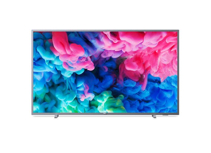 Philips 43″ 4K Ultra HD, Smart TV, Saphi, DVB-T/T2/T2-HD/C/S/S2 , Индекс на качеството на образа 900, HDR Plus, Pixel Precise Ultra HD