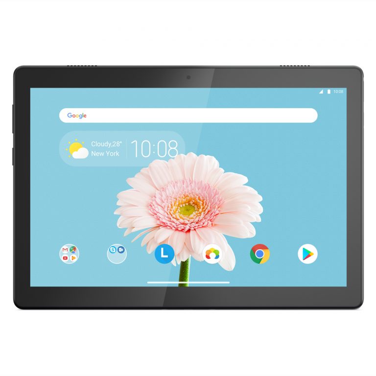 Lenovo Tab M10 4G WiFi GPS BT4.2, Qualcomm 2.0GHz QuadCore, 10.1″ IPS 1280×800, 2GB DDR3, 32GB flash, 5MP cam + 2MP front, Nano SIM, MicroSD up to 256GB, USB-C, dedicated docking/charging port, Android 9 Pie, Dolby Atmos, Slate Black